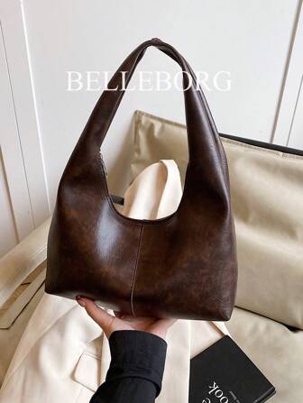 Bolso de mujer casual, minimalista, espacioso, ligero y versátil para llevar debajo del brazo o al hombro