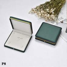 1 Stück Luxus Geschenkbox mit goldfarbenem Rand, für Ringe, Anhänger, Armbänder, Halsketten und Perlen