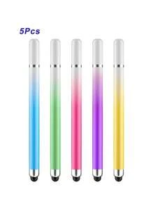 Dual-Spitzen Makronen Farbverlauf Touchscreen Stylus Stift, runde Scheiben Touchscreen Stift für Handy, Tablets, Schreiben, Bearbeiten, Zeichnen, universeller kapazitiver Stylus