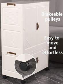 No Assembly Required Baby Simple Wardrobe, Children Clothes Storage Cabinet, Infant Plastic Closet, Bedroom Organizer