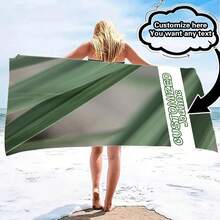 Personalized Beach Towel With Customized Text - Fashionable Design, Quick-Dry And Highly Absorbent, Perfect For Beach, Pool, Camping And Travel - Ideal Gift For Valentine's Day, Birthday, Father's Day And Mother's Day, Beach Essential | Personalized Gift | Fast Drying Fabric Bathroom Decor Summer Beach Essentials - Multicolor - View 25