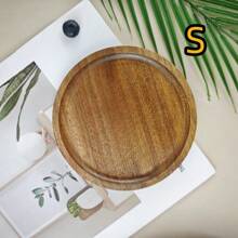 Versatile Round Wooden Tray, Made Of Rosewood, Suitable For Kitchen, Dining Room, Dining Table Tray, For Coffee, Tea, Cake, Cheese, Bread, Home And Kitchen Decor, Ideal Gift For Christmas, Halloween, Valentine's Day, Thanksgiving