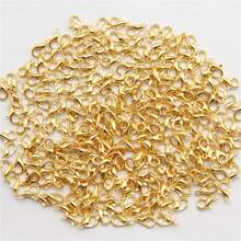100pcs Gold-Plated Stainless Steel Lobster Clasp Suitable For Bracelets, Necklaces, Chains, DIY Jewelry Making Accessories