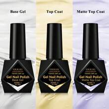 FOUR LILY 3-Piece No-Wipe Gel Nail Polish Set, Includes Base Coat And Top Coat, Glossy And Matte Finish, Long-Lasting And Removable, Perfect Gift For Women - Clear - View 5