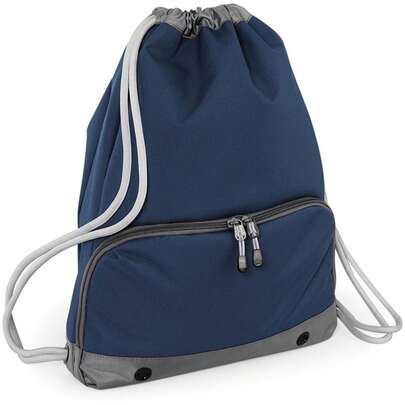 Bagbase Athleisure Water Resistant Drawstring Sports Gymsac Bag (French Navy)