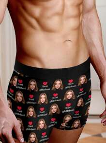 Customized Underwear Personalized Photo Printed Face Boxer, Best Girlfriend Novelty Men's Boxer Briefs Underpants Shorts Pants For Boyfriend Dad Birthday Valentine's Day,Dawg,Colorful,Cute,Adorable,Contracted,Funny,Custom,Unique,Customized,Personalized,Ideal Gifts For Him,Ideal Gifts For Her,Boyfriend,Girlfriend,Family,Friends,Her,Men Shorts