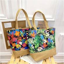 New Women Handbag Floral Printed Beach Shopping Large Capacity Tote Bag Fashion Casua High Capacity Travel Ladies Shoulder Bag - 6 - 查看 4