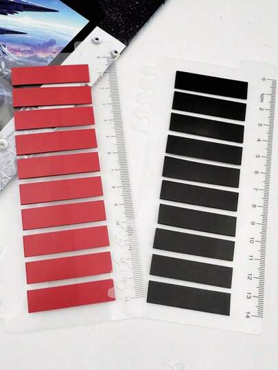 400 notas adhesivas índice negro y rojo, 200 hojas, marcadores transparentes de PET convenientes para estudiantes, útiles escolares, regreso a clases