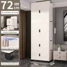 No Assembly Required Baby Simple Wardrobe, Children Clothes Storage Cabinet, Infant Plastic Closet, Bedroom Organizer