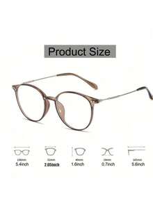 Unisex Round Flat Glasses - 1pc Glasses Accessories - Multicolor - View 5