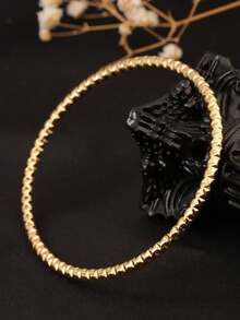 1 pièce Bracelet en acier inoxydable avec étoile scintillante, ton argent brillant, convient pour le port quotidien des femmes - Bracelet en argent gypsophile - Voir 8