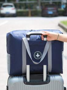 1pc Large Capacity Travel Duffel Bag, Garment Storage Organizer Bag, Handbag Portable Travel Luggage Bag, Business Travel Bag, Outdoor Storage Bag, Wardrobe Storage Bag, Suitable For Travel, Business Trip, Weekend Sports And Vacation, Women Overnight Bag, Men Messenger Bag, Gift