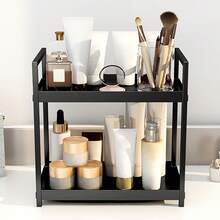 2-stufiger Desktop-Aufbewahrungsregal-Organizer, Kosmetik-Hautpflege-Regal-Organizer, Desktop-Aufbewahrungsregal für Küche Badezimmer Büro Wohnheim