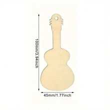 10 siluetas de guitarra acústica sin terminar para manualidades DIY, proyectos artísticos y decoración de fiestas - Formas con tema musical multifuncionales, adecuadas para bodas, cumpleaños, aniversarios y celebraciones - Aptas para pintar, teñir y decoración del hogar - Multicolor - Ver 4