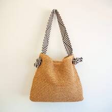 Custom Burlap Tote Bag Personalized Straw Bag Beach Bag Bridesmaid Bags Bachelorette Party Bags For Her Bridesmaid Proposal Girls Trip Bag