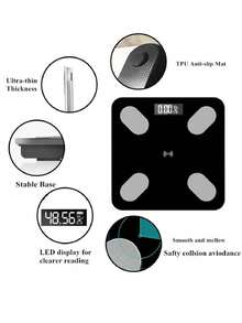 Báscula de pesaje corporal electrónicas, Básculas de Bluethoo, Electronicas Báscula Corporal Cristal - Multicolor - Ver 5