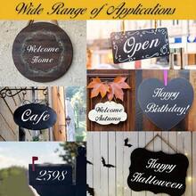 65 piezas de plantillas de plástico reutilizables de 2 pulgadas con letras, números y símbolos en estilo caligráfico para pintura en madera - plantillas de arte y manualidades, de vuelta a la escuela, útiles escolares - lechoso - Ver 9