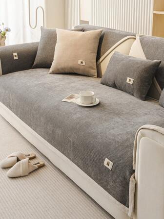 1 pièce Couverture de canapé en chenille haut de gamme, housse de canapé imperméable anti-rayures pour toutes les saisons