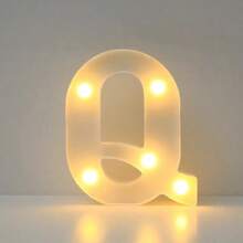 1pc DIY Illuminated Letter Light, 26 Letters And 10 Numbers Options, Suitable For Children Room, Nursery, Birthday, Holiday Decor, Girl's Room Decor, Home Decor, Engagement Party, Wedding, Birthday Party, Christmas Light, Home Bar Decor