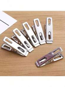 10/20 件不锈钢衣夹、活页夹、工作夹、金属夹套装、金属衣服夹、用于衣服袜子食品密封照片、夹子