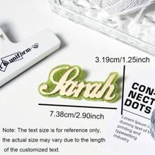 1pc Customizable Acrylic Brooch, Name Customization, Double-Layer Glitter Color Combo, Clothing/Bag Accessory, Mother's Day Gift, Suitable For Family, Friends, Lover