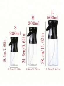 1 sticlă de pulverizare reîncărcabilă, pulverizator de înaltă presiune cu duze interschimbabile, atomizor portabil de călătorie transparent pentru produse cosmetice, ulei, apă, îngrijire a pielii, grădinărit