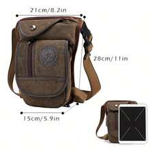 1PC Men's Vintage Tactical Waist Pack - Multi-Pocket Outdoor Leg Bag With Phone Holder, Adjustable Strap For Hiking & Everyday Essentials