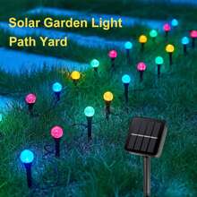 1 pièce Boule lumineuse à bulle solaire, à énergie solaire, 1 pour 10/20/30 guirlandes lumineuses de jardin à LED, Boules de cristal décoratives pour l'éclairage paysager, pour villas, cours, allées, pelouses, décoration de fête. Chargée automatiquement au soleil pendant la journée, s'allume automatiquement après la tombée de la nuit.