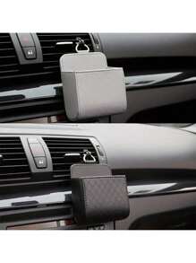 1/2pcs Universal Car Air Vent Hanging Storage Box Mobile Phone Bag - PU Leather - For Smartphones - Car Interior Accessories - Perfect Gift For Drivers