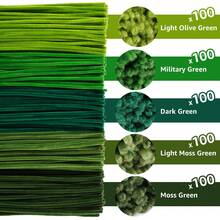 100/500 Piezas Juego de Limpiapipas Metálicos Degradados – Negro, Verde, Rosa, Rojo, Amarillo Tallos de Chenilla para Paredes de Galería Festivas, Exhibiciones de Ventanas de Boutique, Regalos Hechos a Mano & Decoración del Hogar – Suministros de Manualidades para Adultos - Multicolor - Ver 16