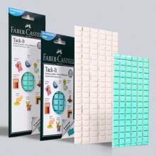 1 pieza Plastilina sin residuos Faber-Castell, masilla adhesiva segura para paredes (azul y blanco), cinta adhesiva que no daña. Ideal para decoración del hogar sin daños, colgar cuadros y organización del hogar