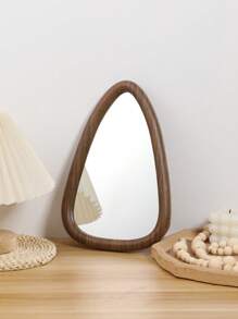 1pc Antique-Style Asymmetrical Mirror For Wall, Bathroom, Living Room, Bedroom, Home Decor, Makeup And Dressing Mirror, Multi-Functional Makeup Mirror And Dressing Mirror, Wall-Mounted Makeup Mirror Back To School