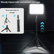 1 Pcs 10inch USB Selfie Ring Light With Adjustable Tripod Stand - Dimmable, Push-Button Control For Streaming, Makeup - màu đen - Xem 7
