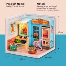 Robotime Rolife Miniature House With LED Lights - DIY Dollhouse Model Kit For Adults And Teens, Cute Mini House Kit, Creative Gift For Women - Daily VC Fruit Store - View 4