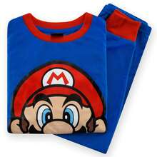 Super Mario Boys Pyjamas , 2 Pack Kids Pjs , Gaming Boys' Pyjama Sets , Mario Pyjamas - Blue - View 9