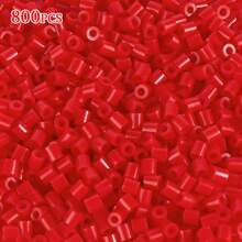 Juego de 800 piezas/4000 piezas de cuentas de fusión de 5 mm - Juego de Arte Pixel de 48 colores para hacer manualidades de puzzles 3D, joyería, regalos artesanales - Ideal para fiestas de carnaval, Halloween y Navidad