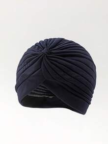 1pc Women's Fashionable Solid Color Stretch Headscarf Hat, Maternity/Chemo/Sleep/ Hat - Multicolor - View 13