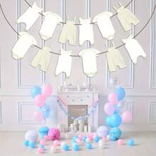Guirnalda dorada neutra para decoración de Baby Shower, 12 piezas Pancarta de Baby Shower para fiesta neutra de recién nacido, decoración de Baby Shower para niña o niño