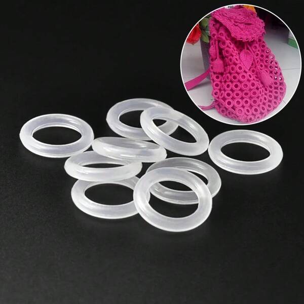 400 Stück gehäkelte Ringe, Tasche Formung Ringe, O-Ringe, Kunststoffkreise 2cm, geeignet für Kreisformung, Rucksack Dekoration und Haustier Kau Ring Accessoires