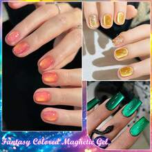Mtssii 7pcs/Set 7ml Fantasy Dream Colored Cat Magnetic Gel, Nail Polish With Magnetic Sitck Glitter Spring Summer Soak Off Semi Permanent UV Gel Nail Polish For Nail Salon DIY For Nail Art Manicures Nail Varnishes Nail Supplies - Multicolor - View 3