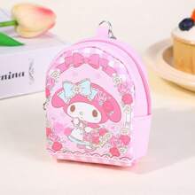Sanrio Sanrio 1pc Girl Style Storage Bag, Cute Data Cable, Key, Change And Sanitary Pad Storage, Fashionable Storage Mini Keychain Small Bag