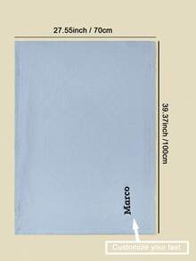 1pc Customizable Name Embroidered Baby Swaddle Blanket, Personalized Infant Stroller Blanket, Nursery Wrap, Baby Gift - Multicolor - View 2