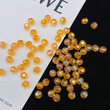 200 peças de contas transparentes de canto AB coloridas de 6 mm com furo reto em acrílico, acessórios de contas para DIY de colar, pulseira, brincos, joias e suprimentos de artesanato de contas
