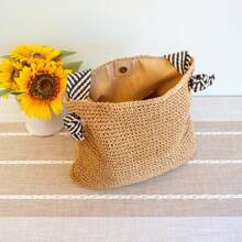 Custom Burlap Tote Bag Personalized Straw Bag Beach Bag Bridesmaid Bags Bachelorette Party Bags For Her Bridesmaid Proposal Girls Trip Bag
