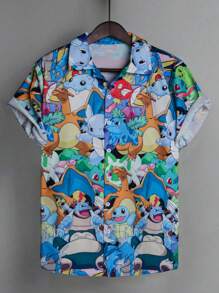 pokemon Camiseta de manga corta de hombre con Wartortle, Ivysaur de , para verano
