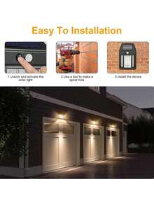 1 đèn LED năng lượng mặt trời đa chức năng, bóng đèn sợi đốt vonfram, cảm biến chuyển động, di động, thích hợp cho hàng rào sân vườn, tường hiên nhà, nhà kho, sân vườn, đèn trang trí ngoài trời, hiên nhà. - ánh sáng trắng ấm áp - Xem 10