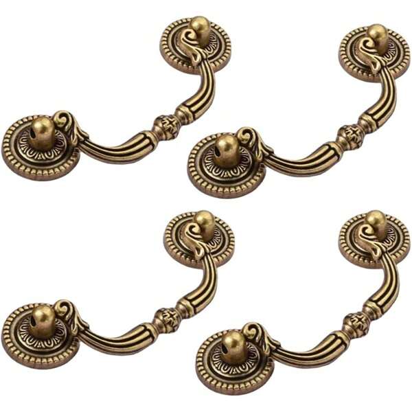 (126 mm) 6 pièces poignées de tiroir en alliage de zinc, poignées de porte de meuble avec vis, poignée de tiroir rétro pour armoire, commode, tiroir, placard