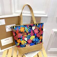 New Women Handbag Floral Printed Beach Shopping Large Capacity Tote Bag Fashion Casua High Capacity Travel Ladies Shoulder Bag - 6 - 查看 2