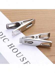 10/20 件不锈钢衣夹、活页夹、工作夹、金属夹套装、金属衣服夹、用于衣服袜子食品密封照片、夹子