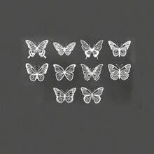 20pcs/60pcs Stiker Kupu-kupu Warna Cerah, Dekorasi Kue Pernikahan DIY, Cocok untuk Dekorasi Kue Pernikahan dan Pesta Ulang Tahun - MultiWarna - View 6